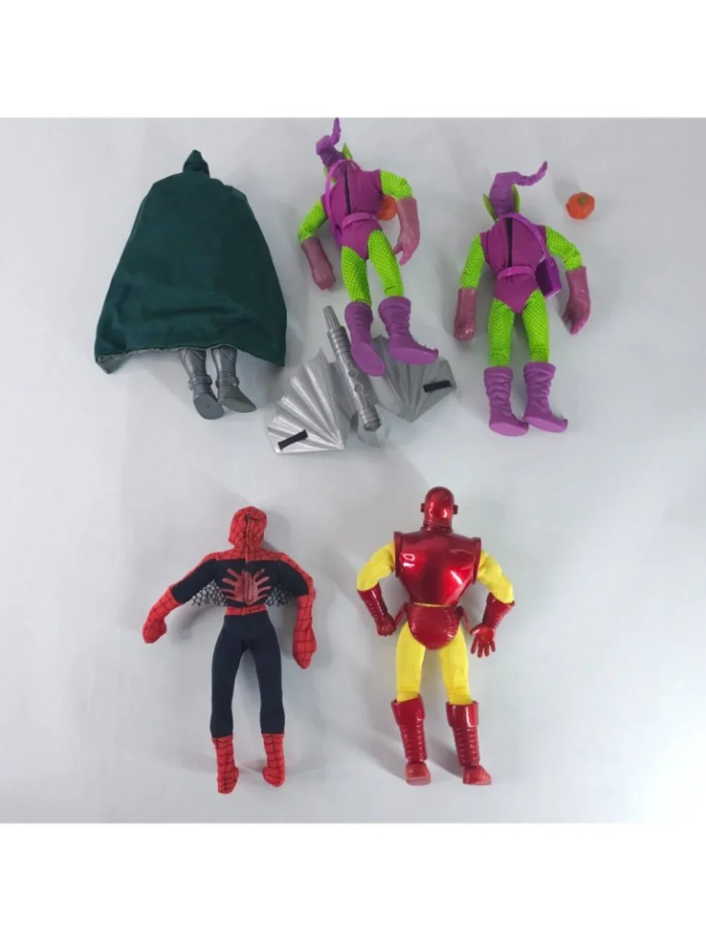 ToyBiz Famous Covers Action Figure Lot Iron Man Green Goblin Spider-Man Dr Doom